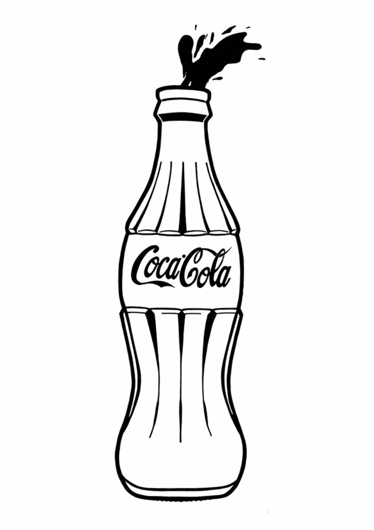 Gorgeous cola coloring page