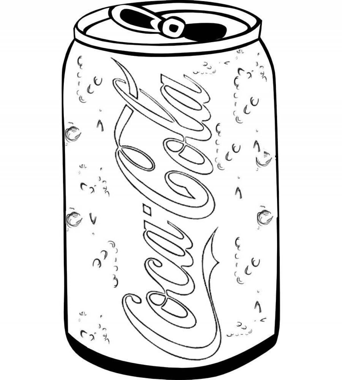 Refreshing cola coloring page