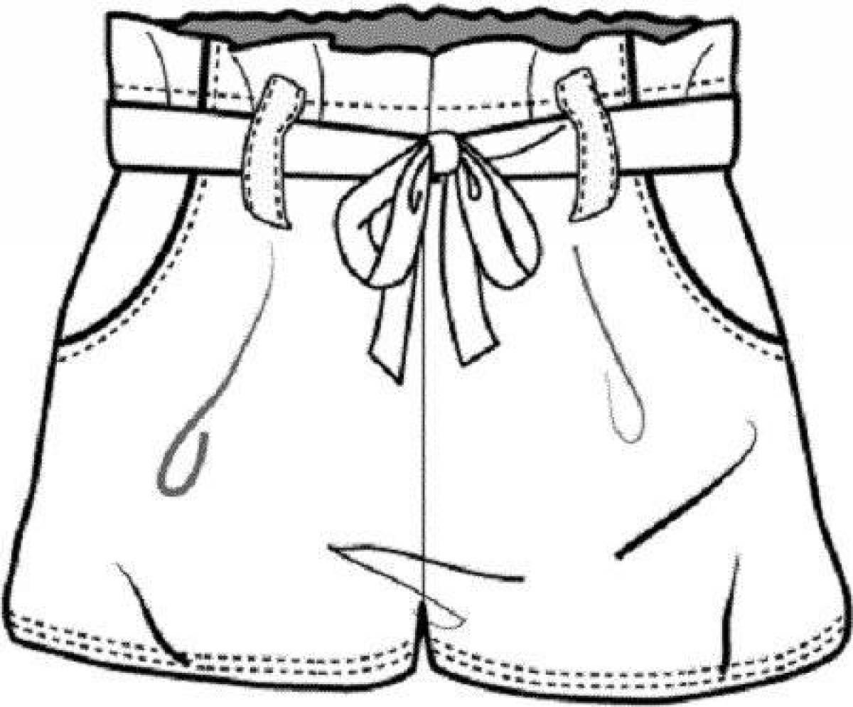 Coloring page attractive shorts