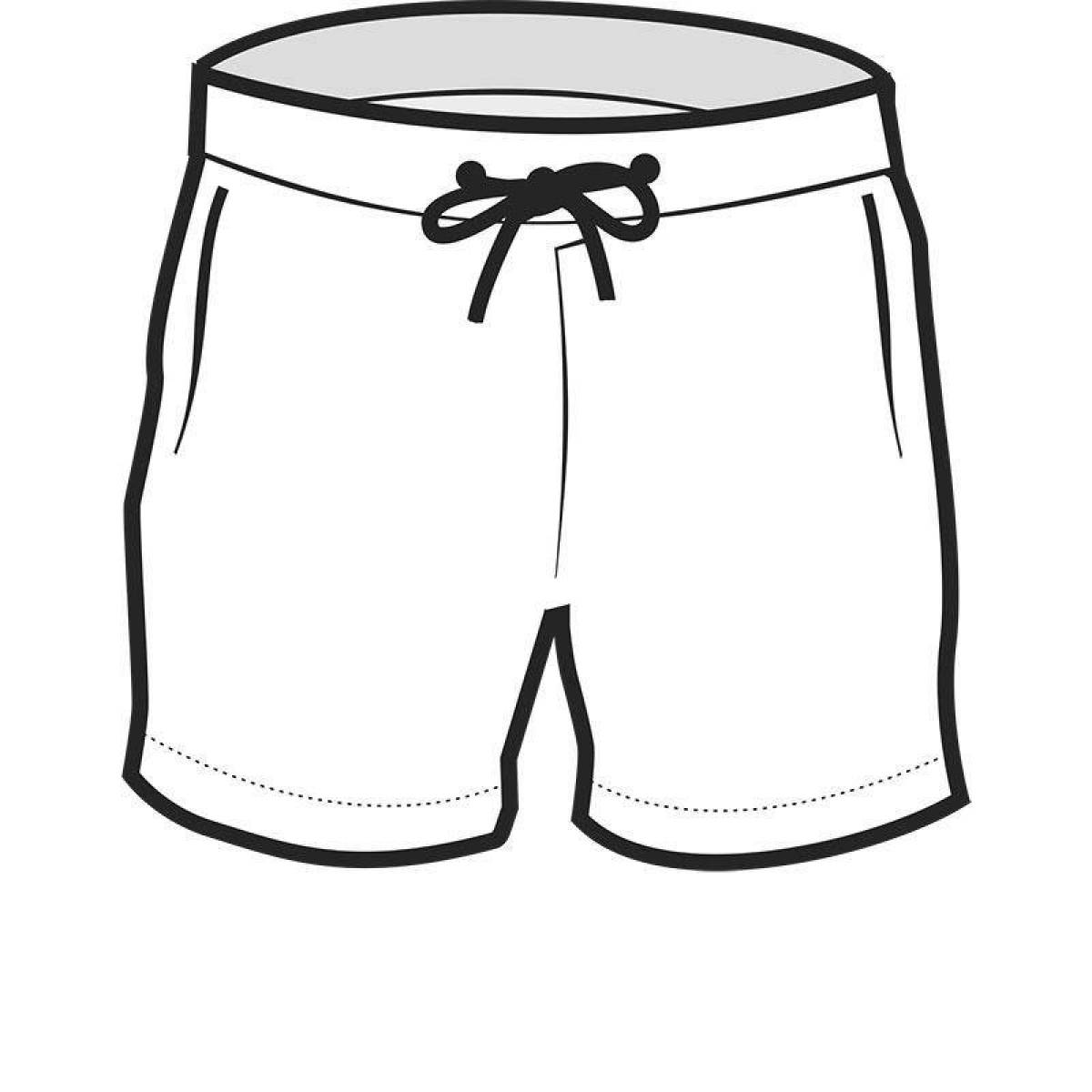 Gorgeous shorts coloring page