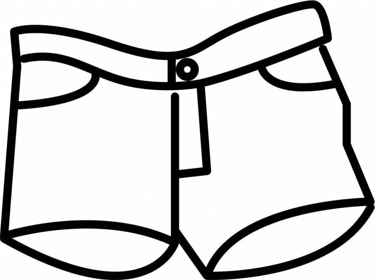 Fine shorts coloring page
