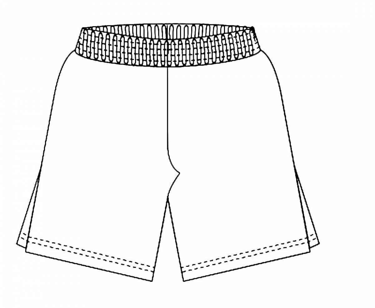 Adorable shorts coloring page