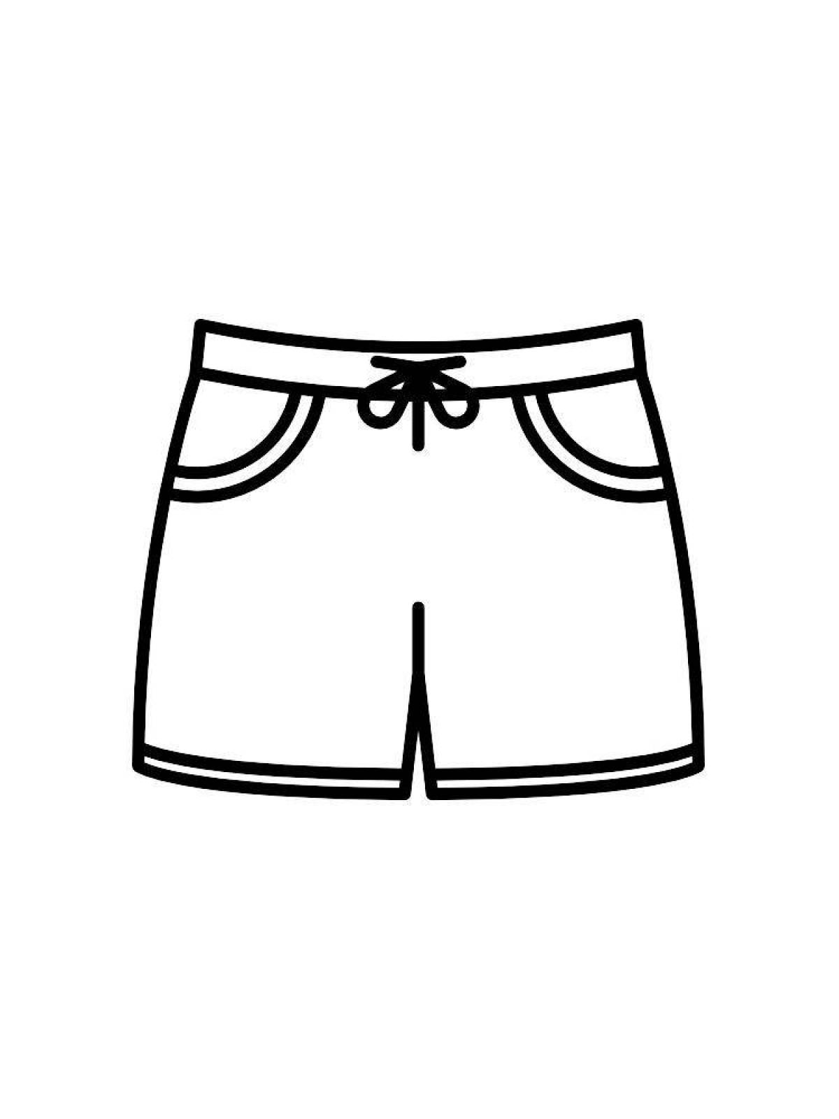 Sweet shorts coloring page