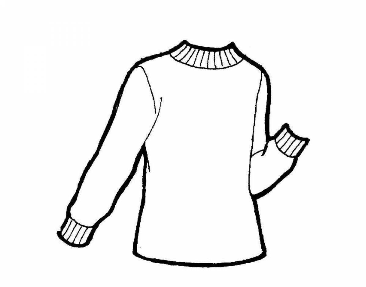 Playful sweater coloring page
