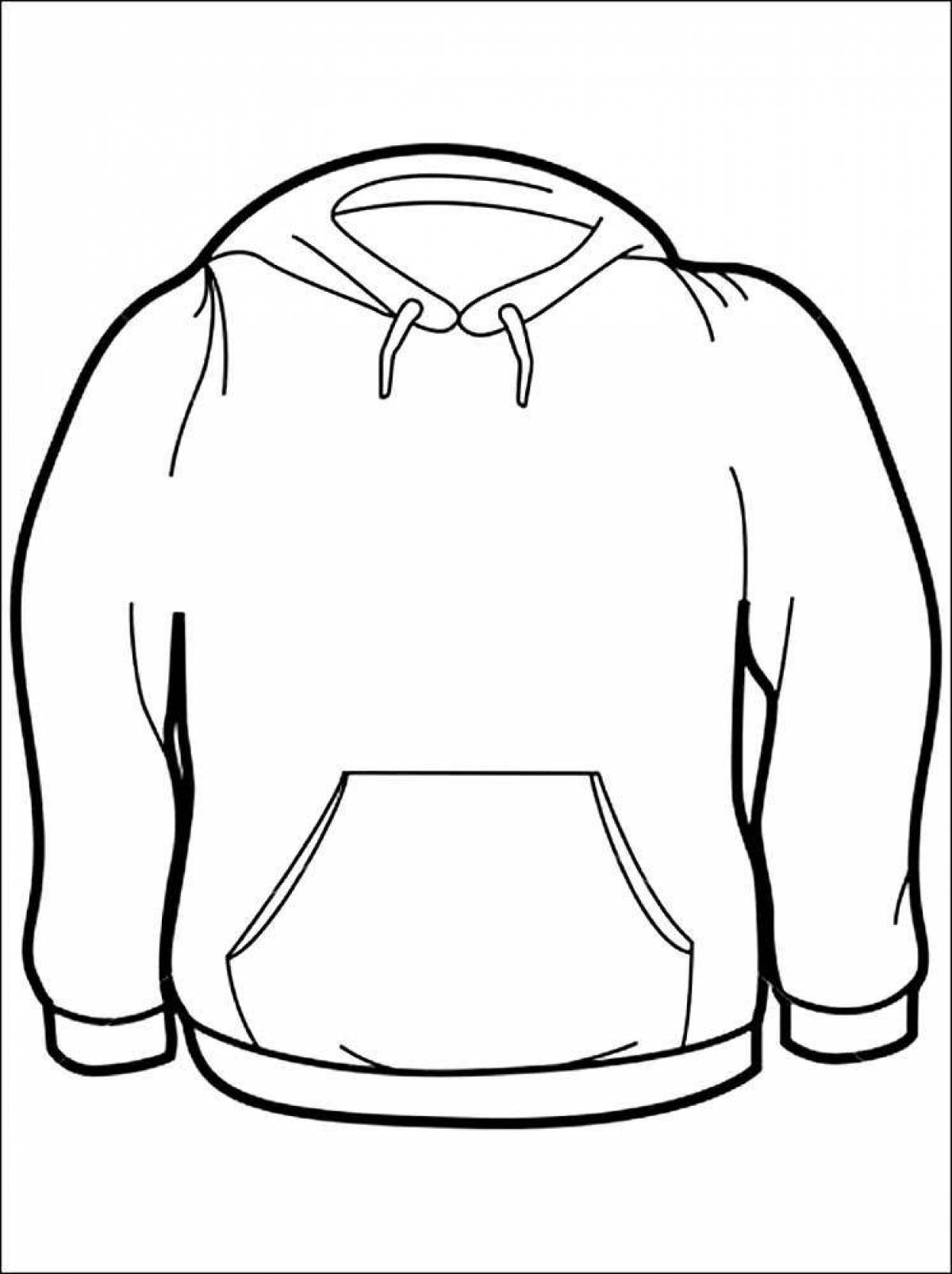 Glitter sweater coloring page