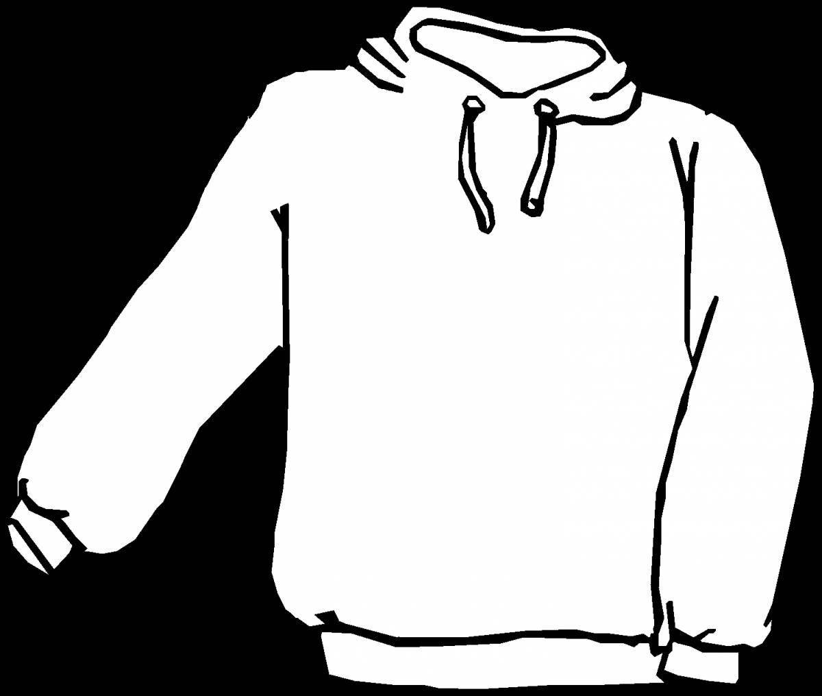 Snuggly sweater coloring page