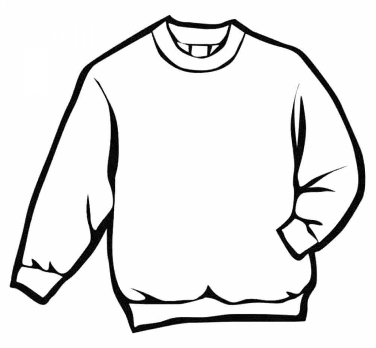 Bright sweater coloring page