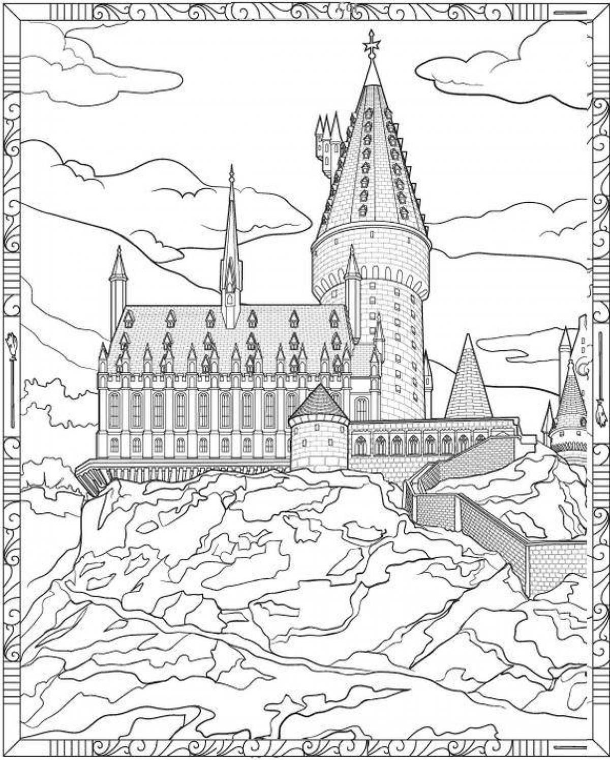 Inspirational hogwarts coloring book