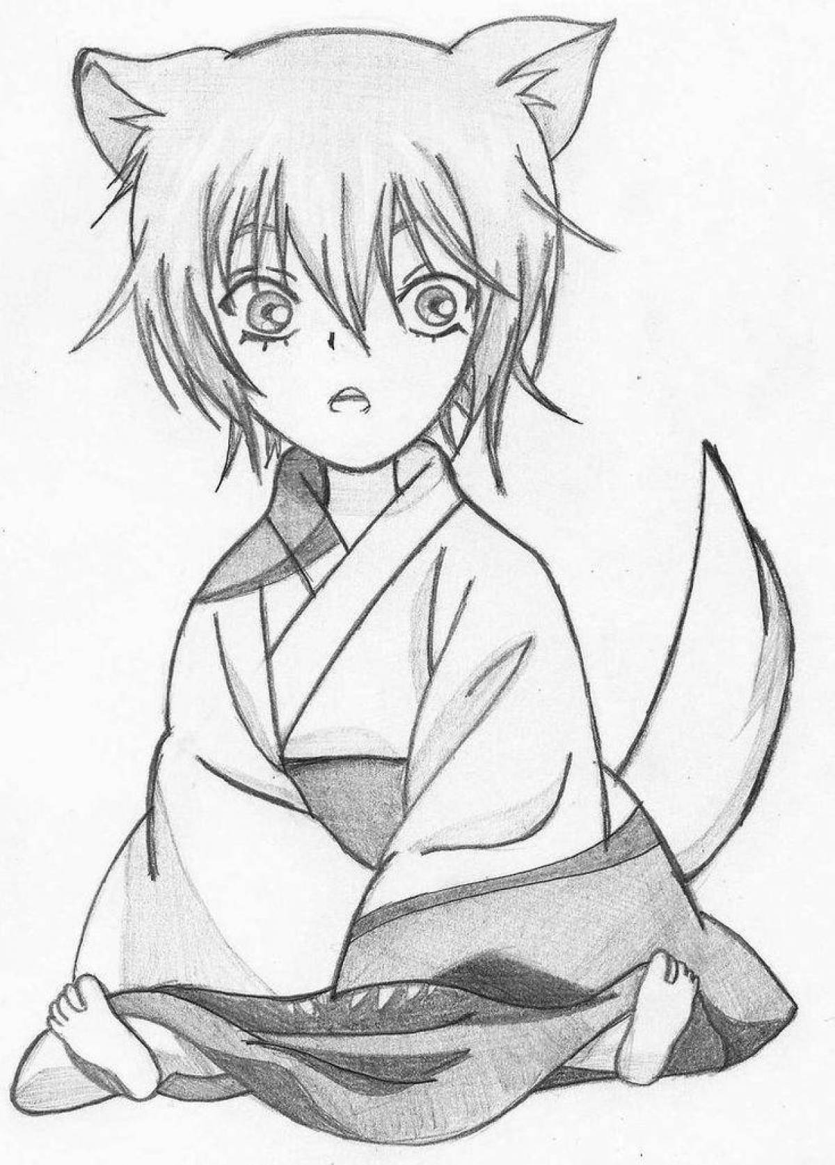 Charming tomoe coloring book