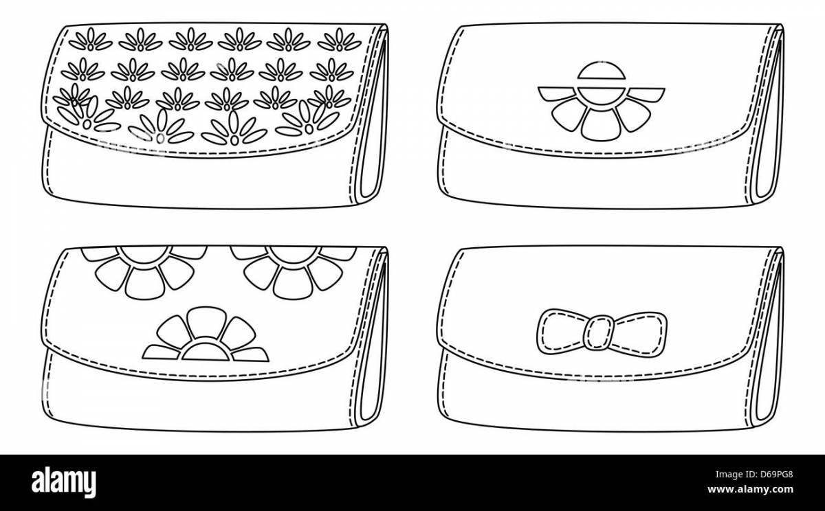 Fat wallet coloring page