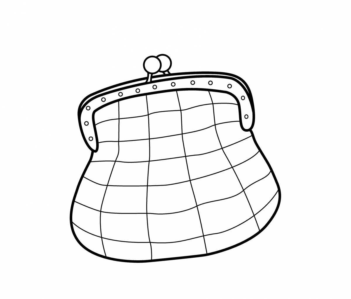 Dazzling wallet coloring page
