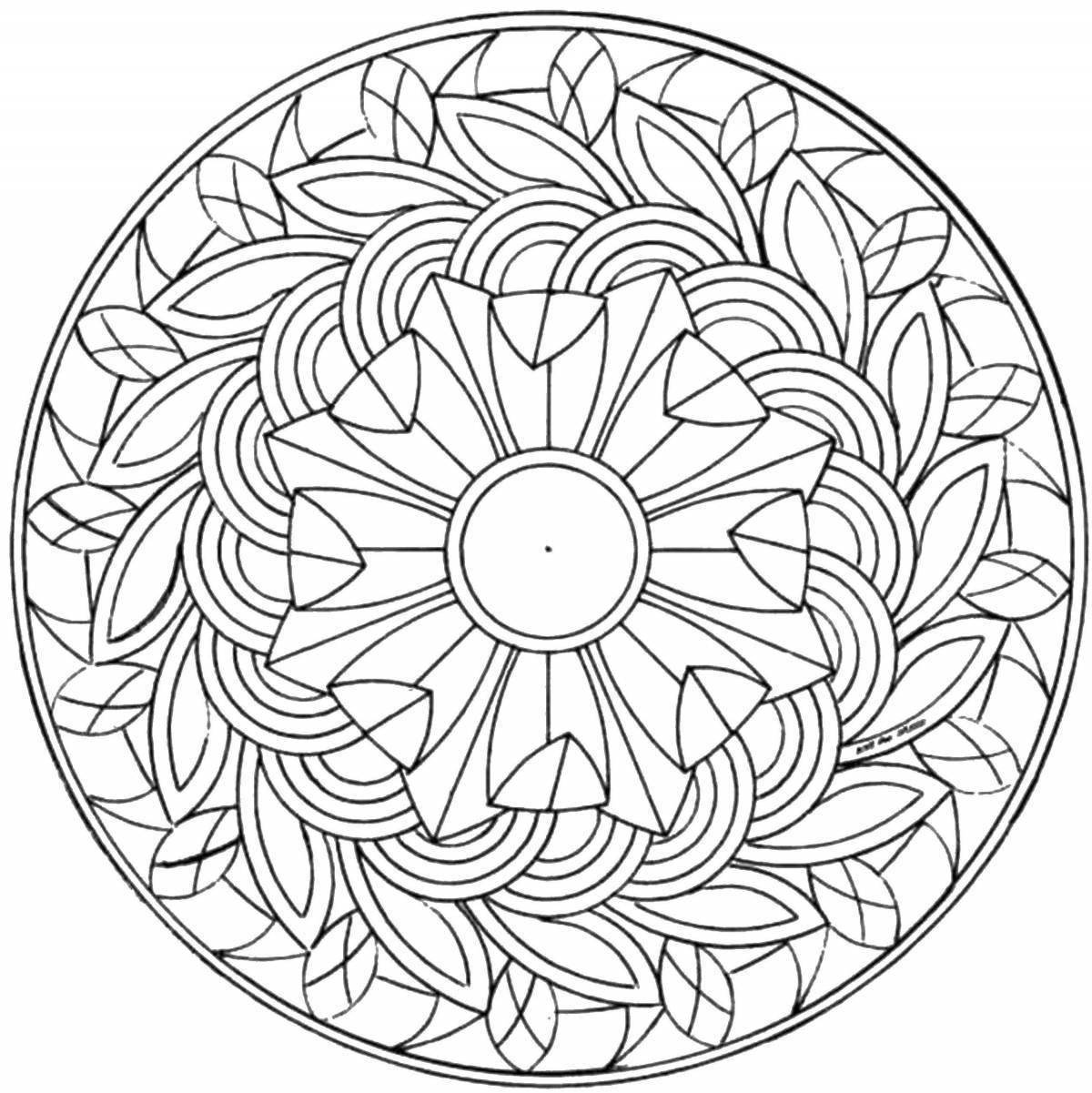 Glowing round coloring book
