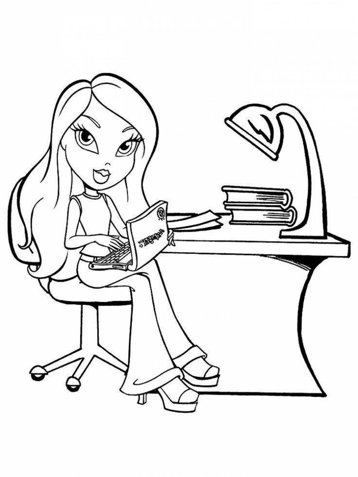 Colorful illustration coloring page create coloring page