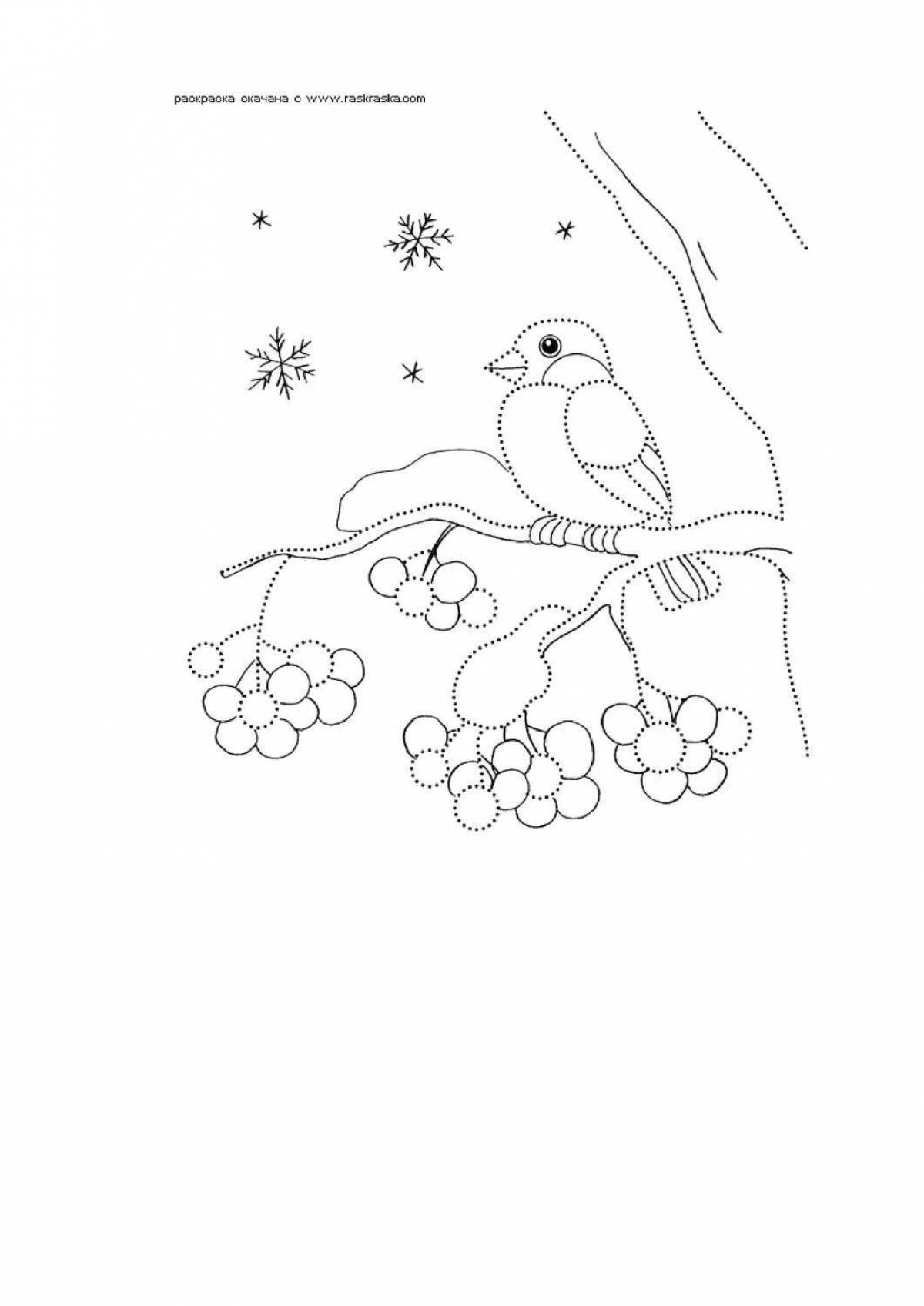 Детальный рисунок снегиря