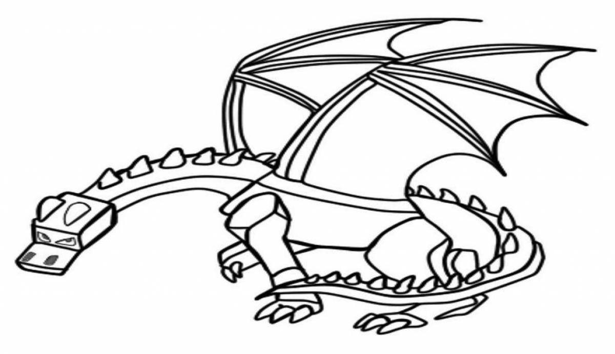 Gorgeous ender dragon coloring page