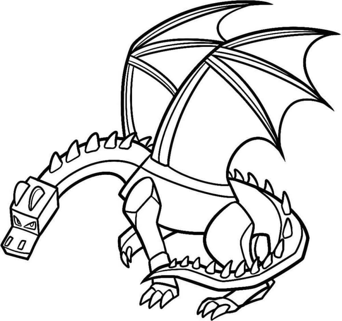 Grand Ender Dragon Coloring Page