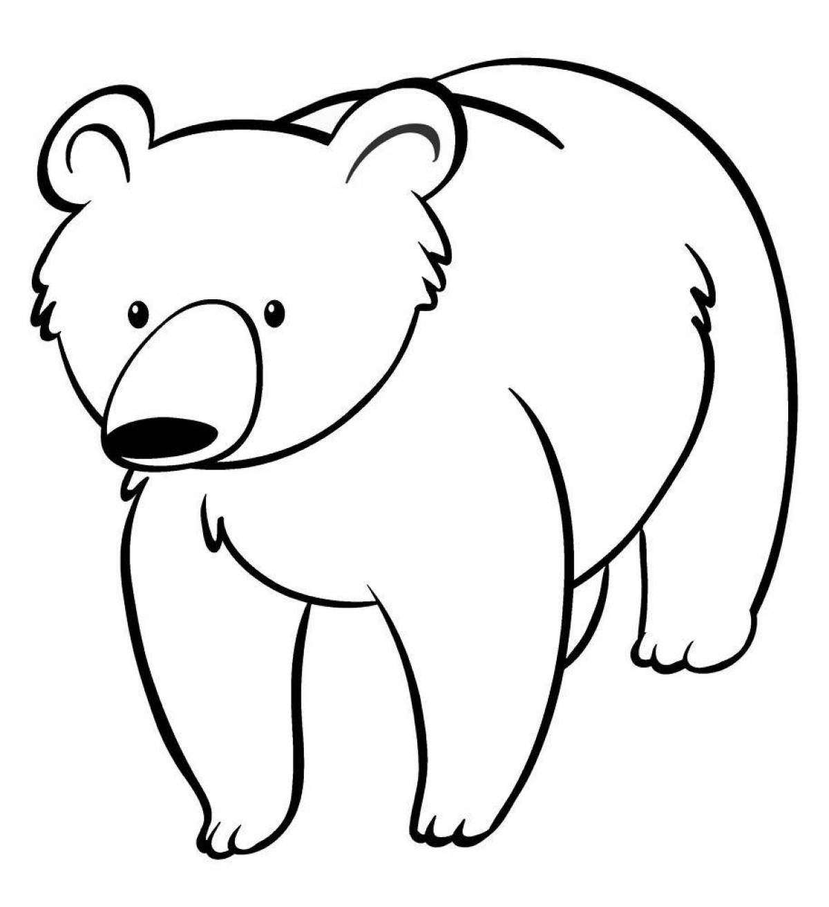 Медведь раскраска детская