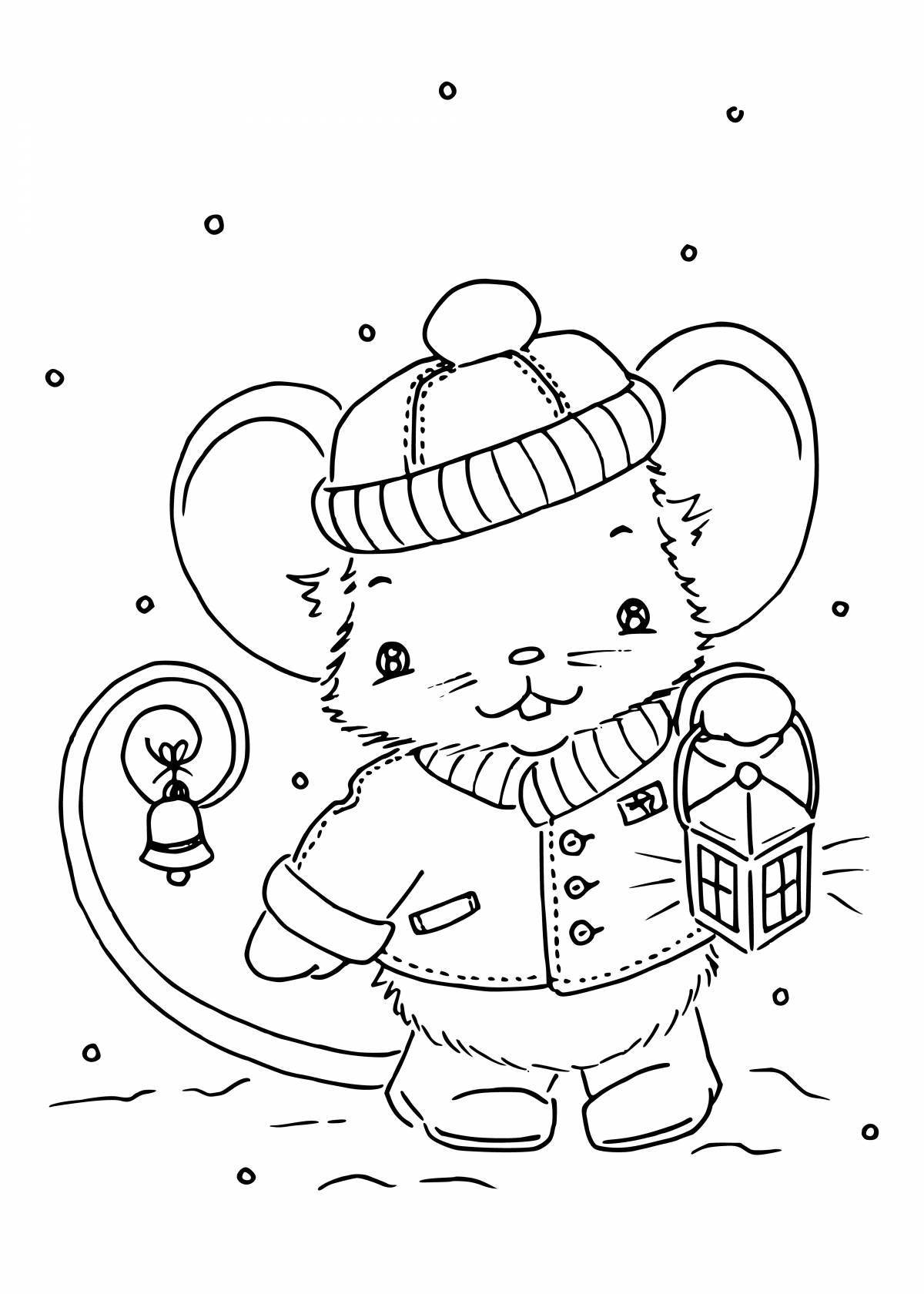 Colorful cute christmas coloring book