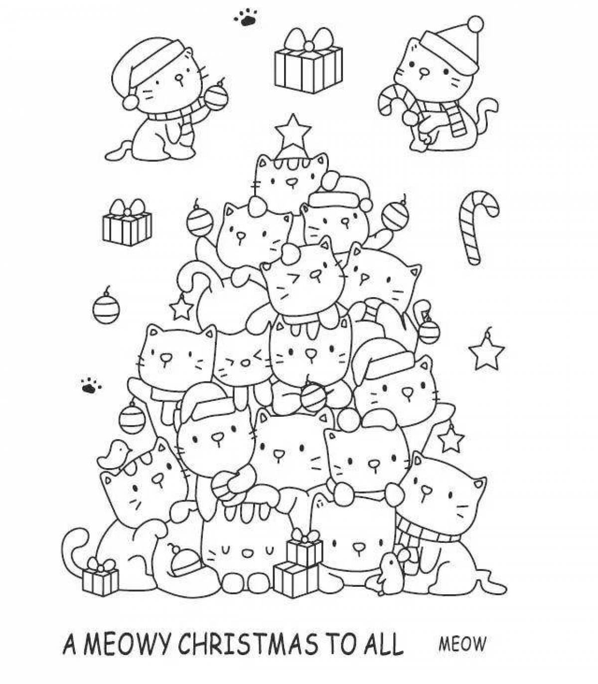 Christmas cute holiday coloring book
