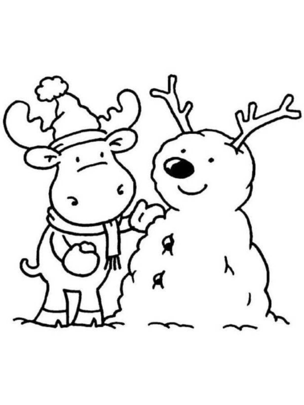 Fabulous cute Christmas coloring book