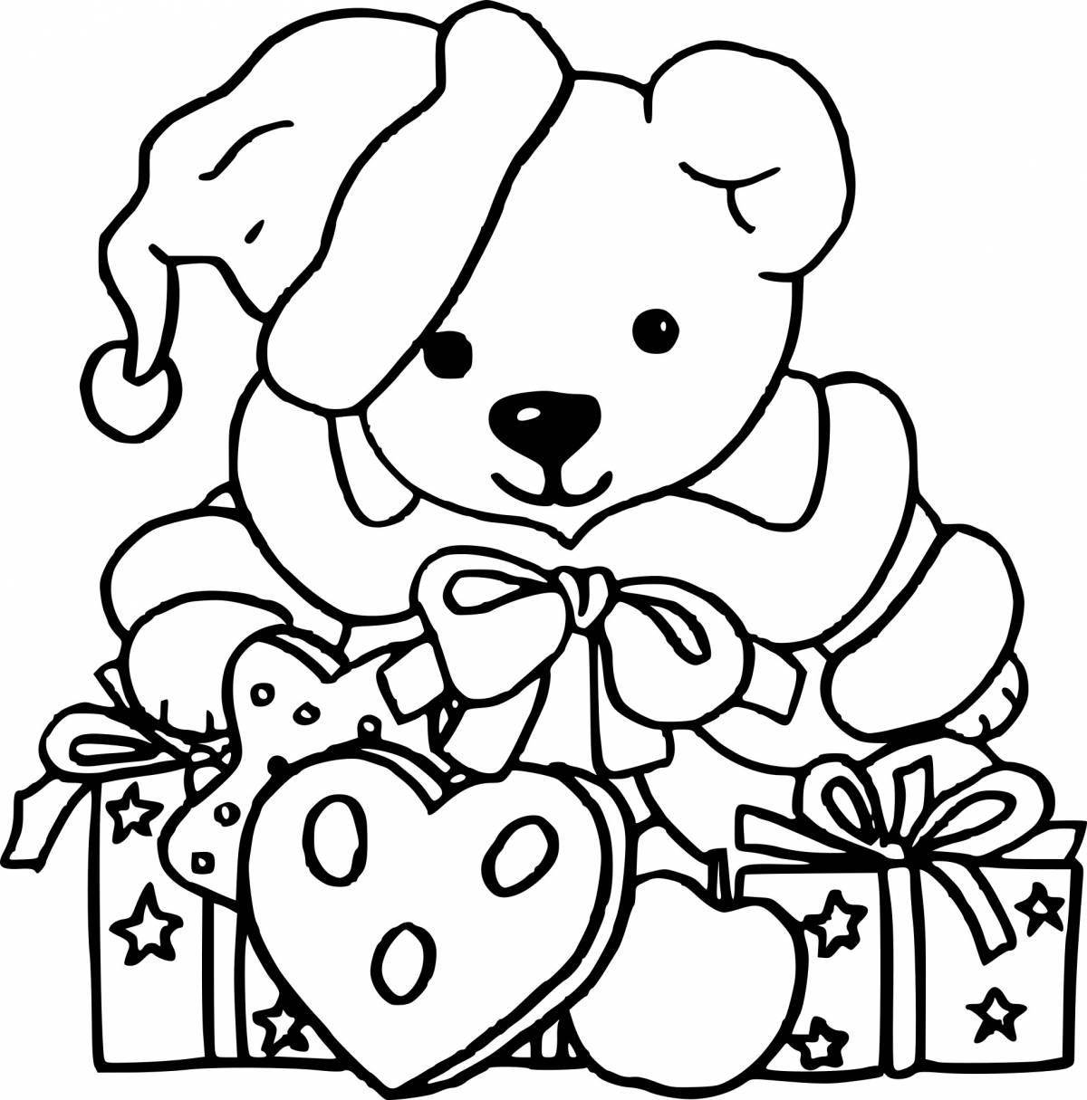 Exuberant cute christmas coloring book