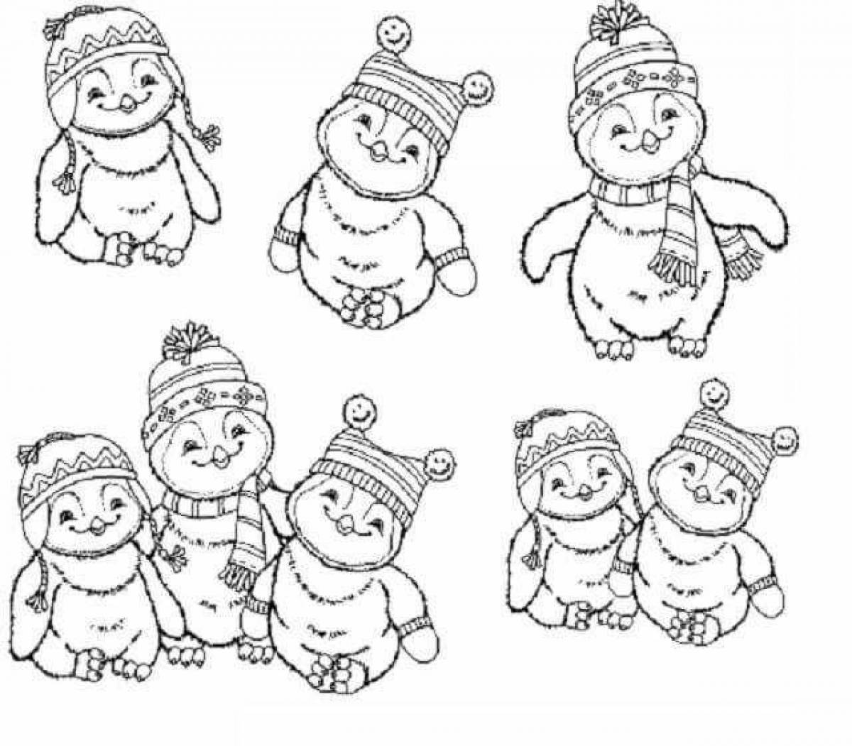 Blissful cute christmas coloring book
