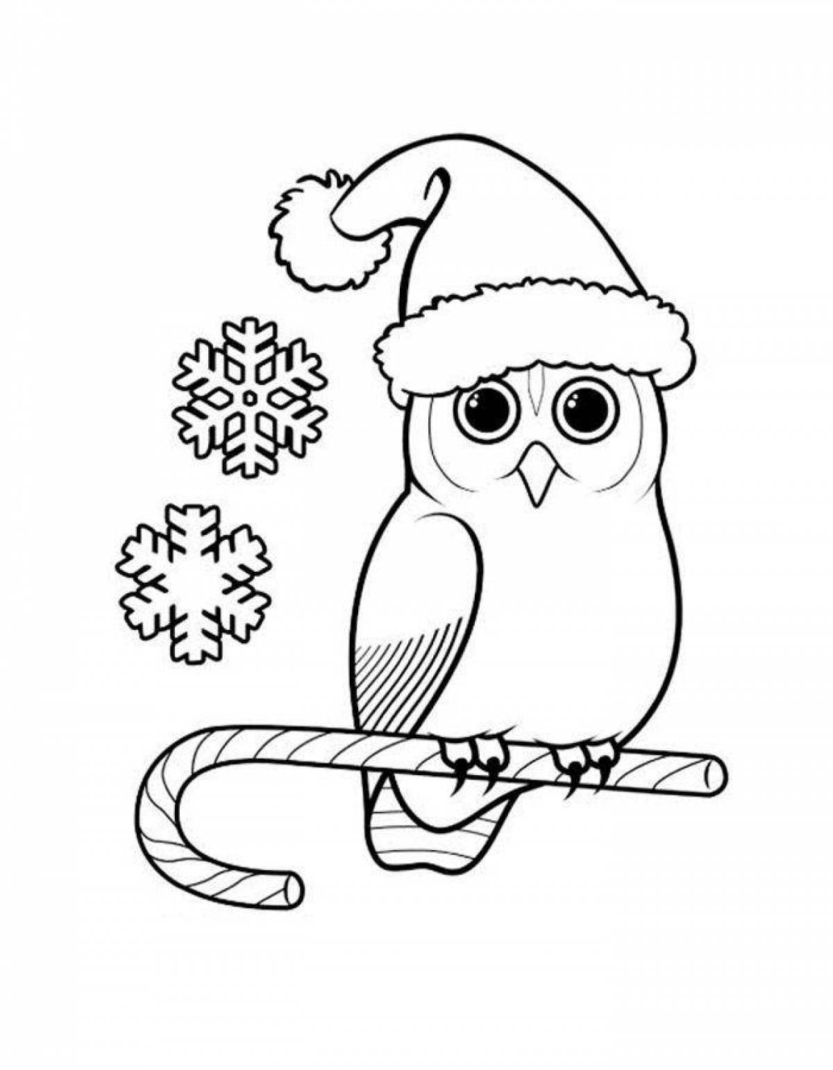 Happy cute Christmas coloring book