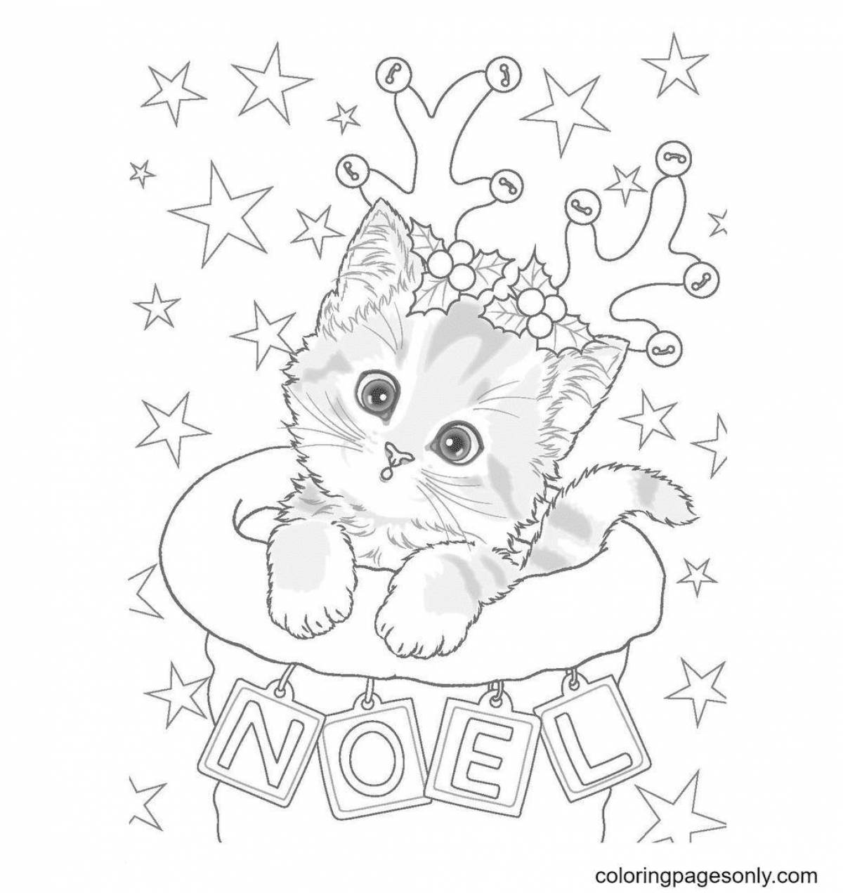 Awesome cute christmas coloring book
