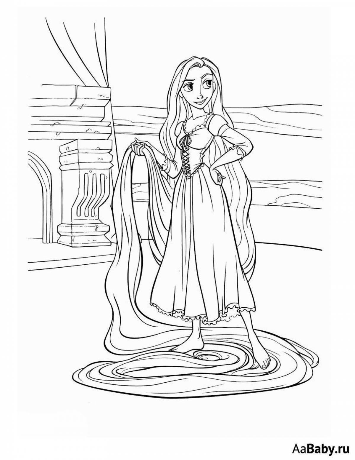 Rapunzel coloring book for girls