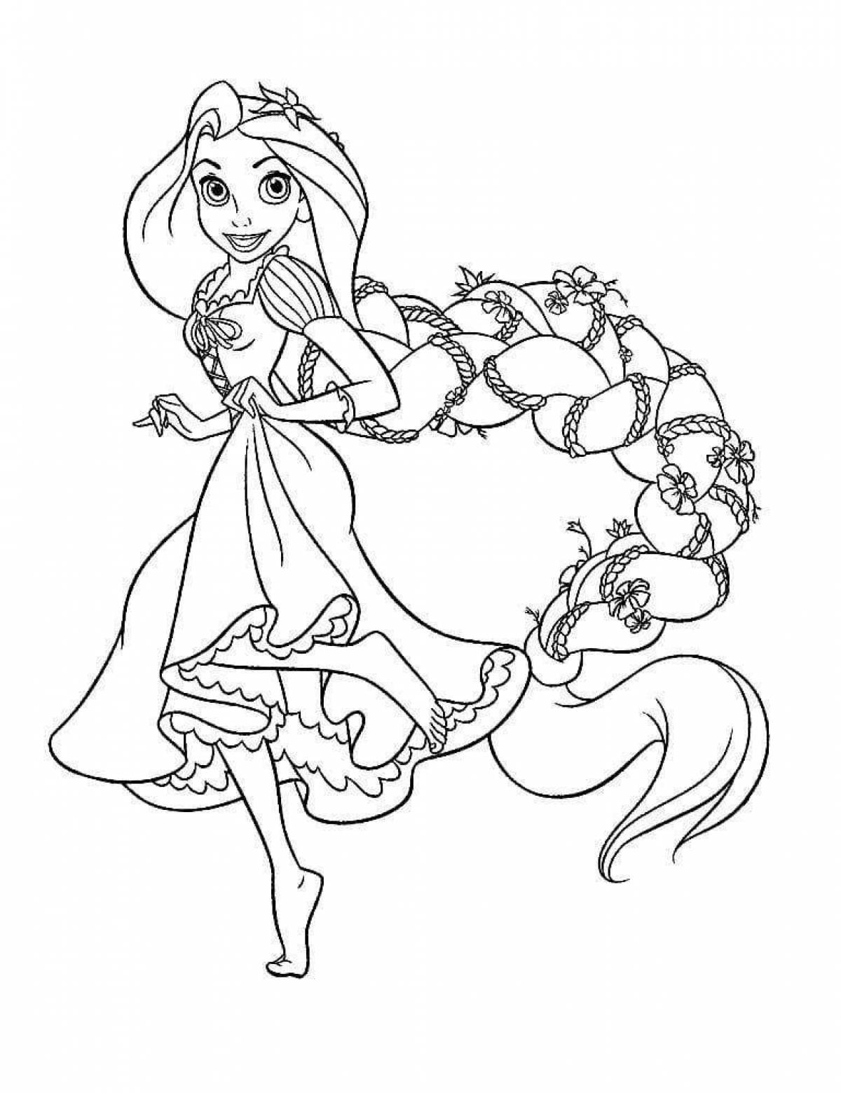 Amazing coloring for girls rapunzel