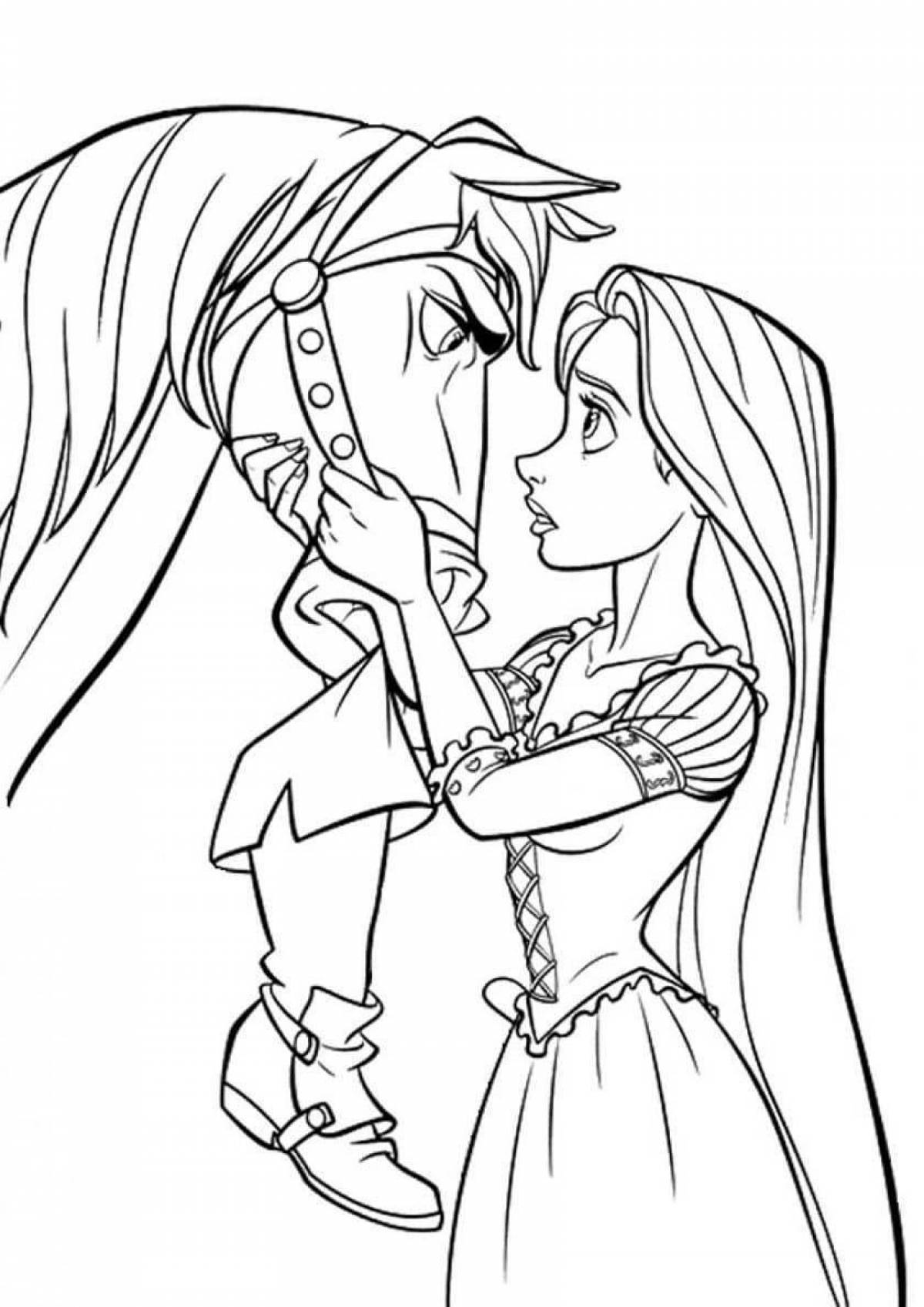 Dreamy coloring for girls rapunzel