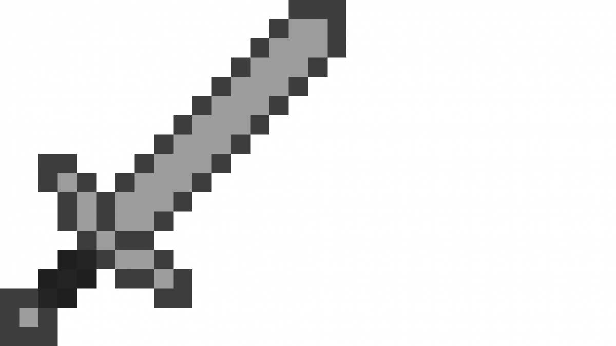 Vibrant minecraft sword coloring page