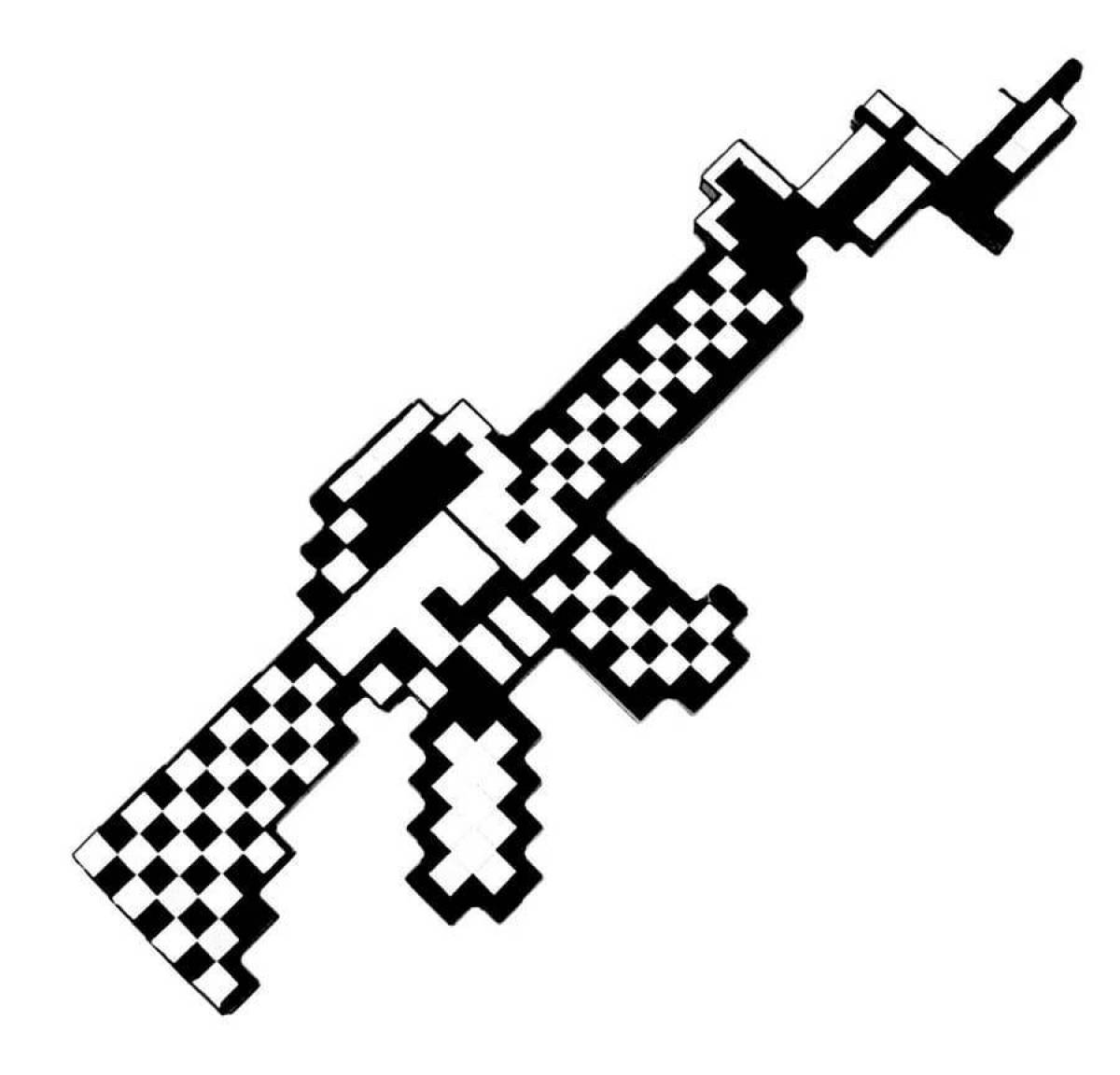 Gorgeous minecraft sword coloring page