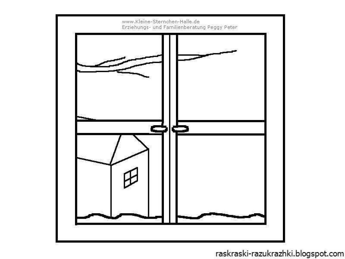 Shining window coloring book for kids