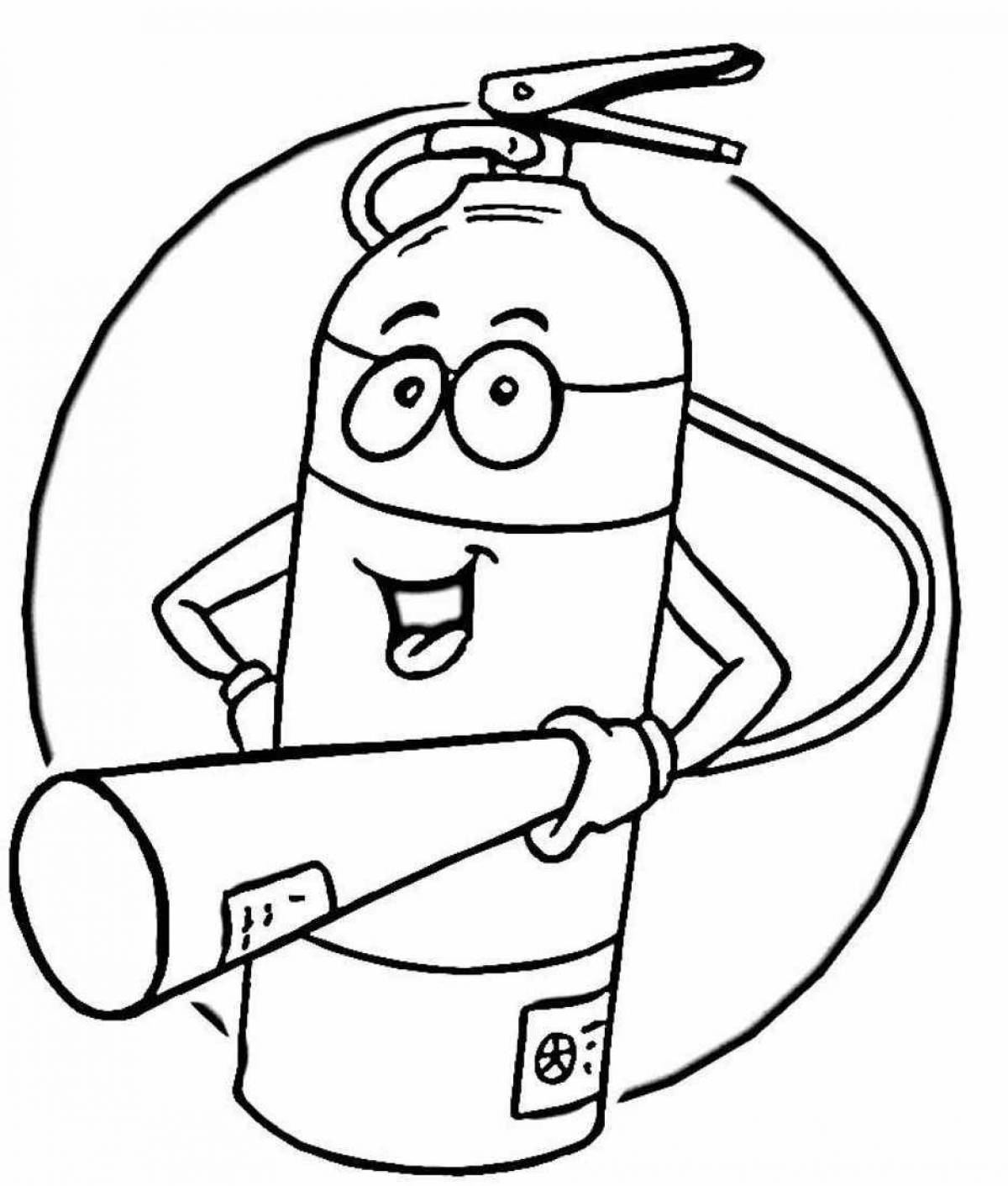 Famous fire safety coloring page