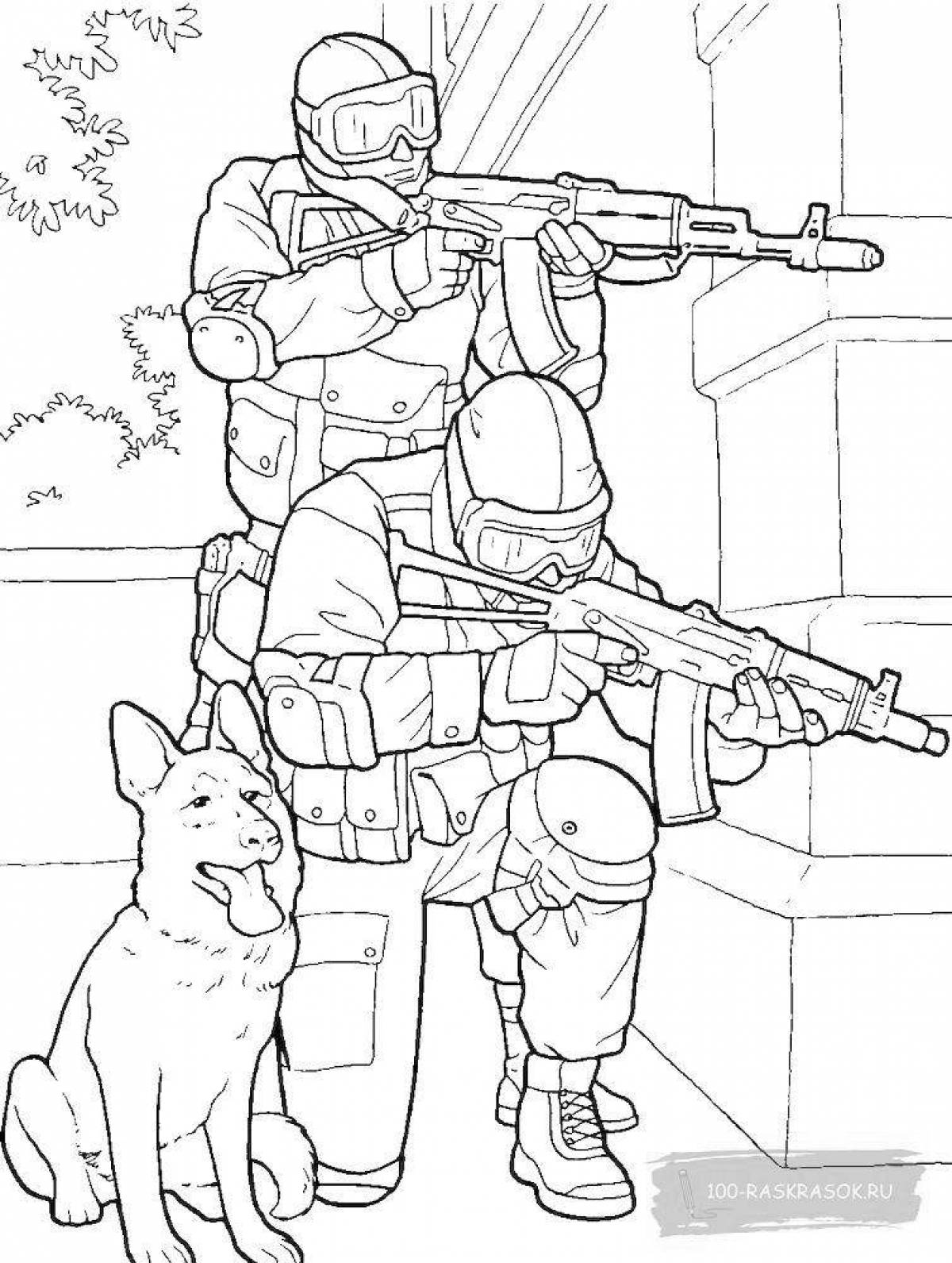 Special forces coloring pages for kids