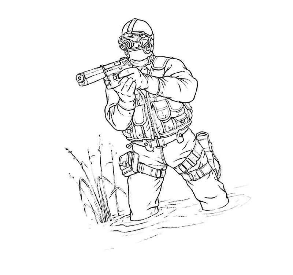 Outstanding Special Forces Coloring Pages for Kids