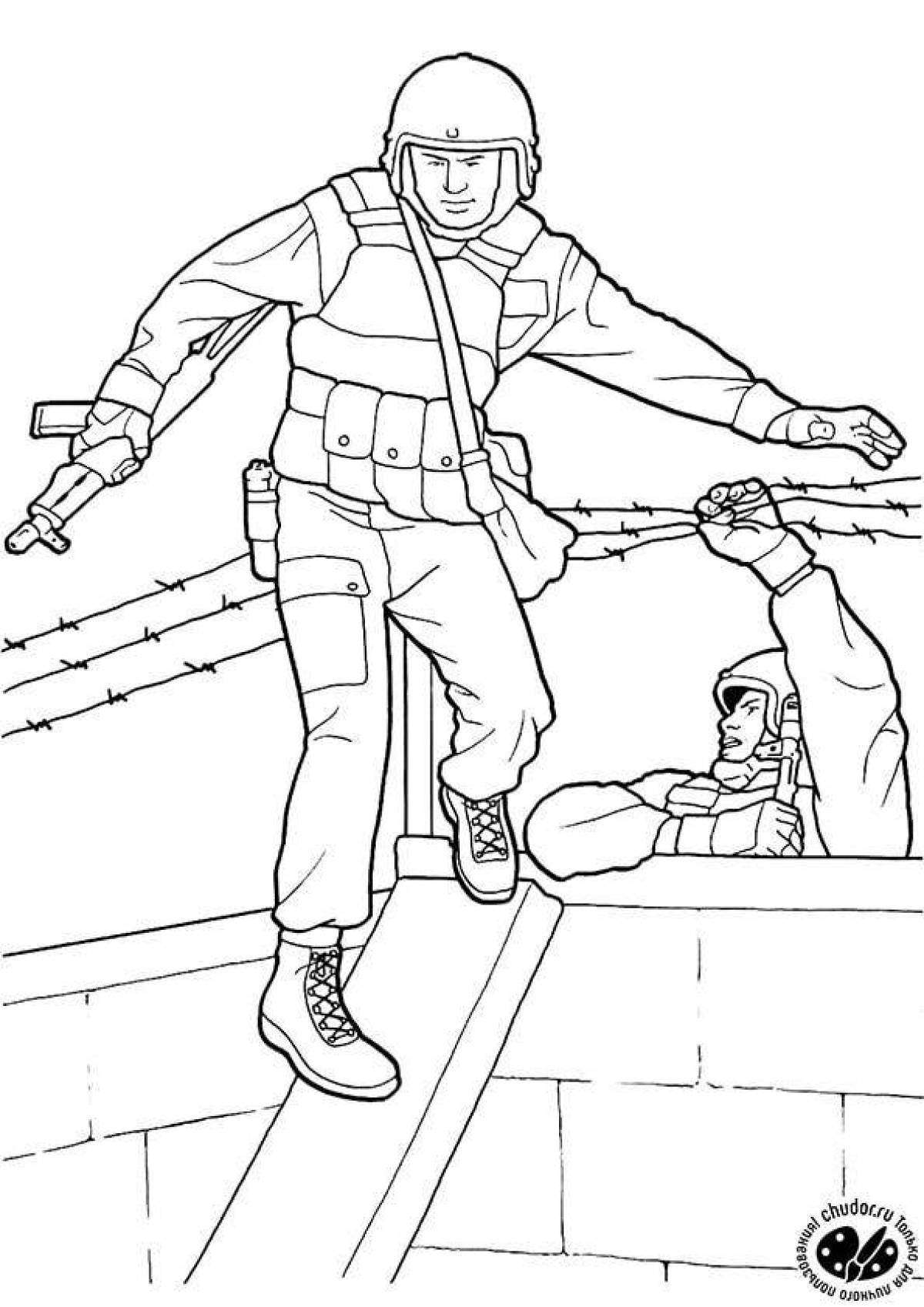 Wonderful special forces coloring pages for kids