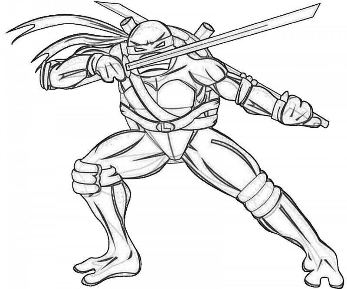 Brave Teenage Mutant Ninja Turtles coloring pages for boys