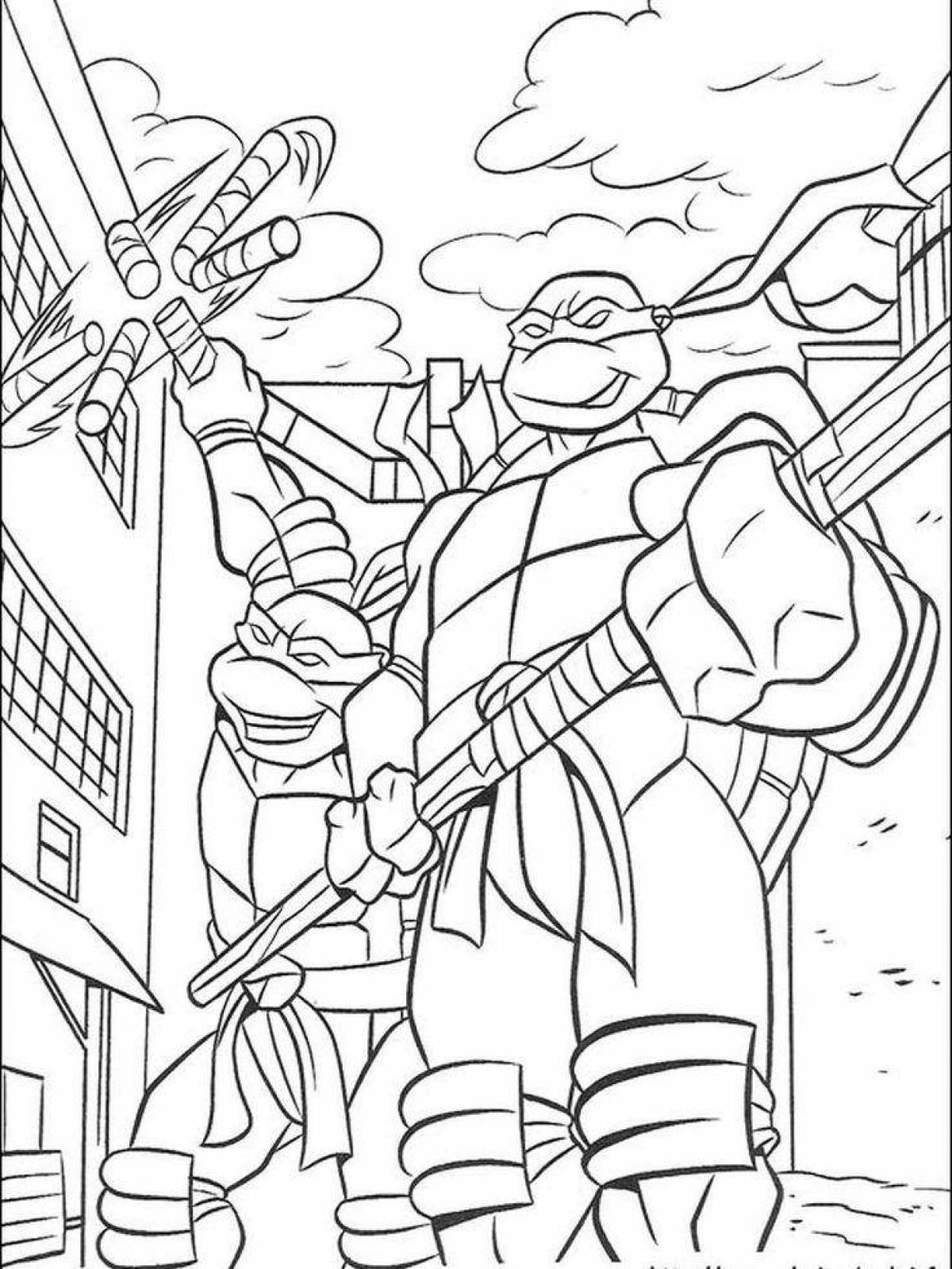 Dazzling Teenage Mutant Ninja Turtles coloring pages for boys