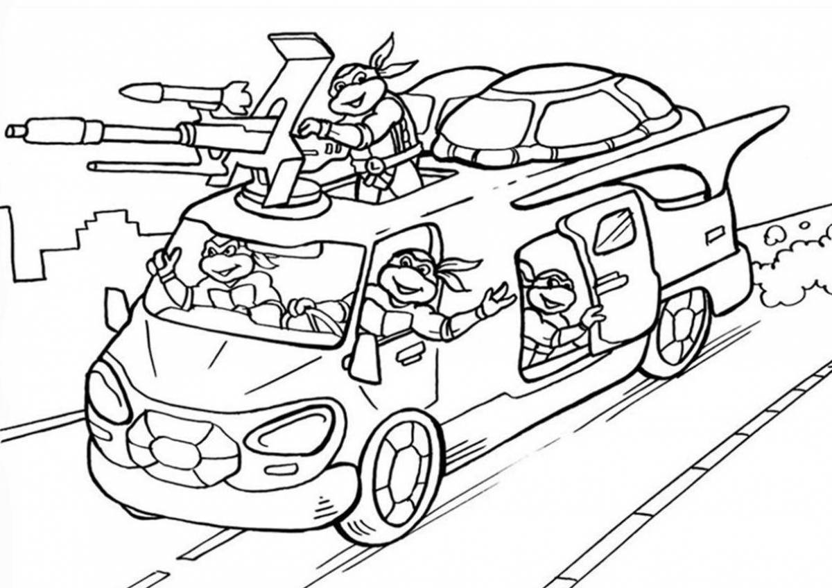 Exciting Teenage Mutant Ninja Turtles Coloring Pages for Boys