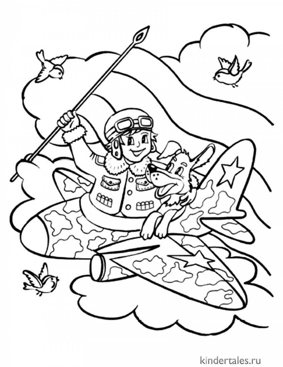Colorful 5th grade military coloring book