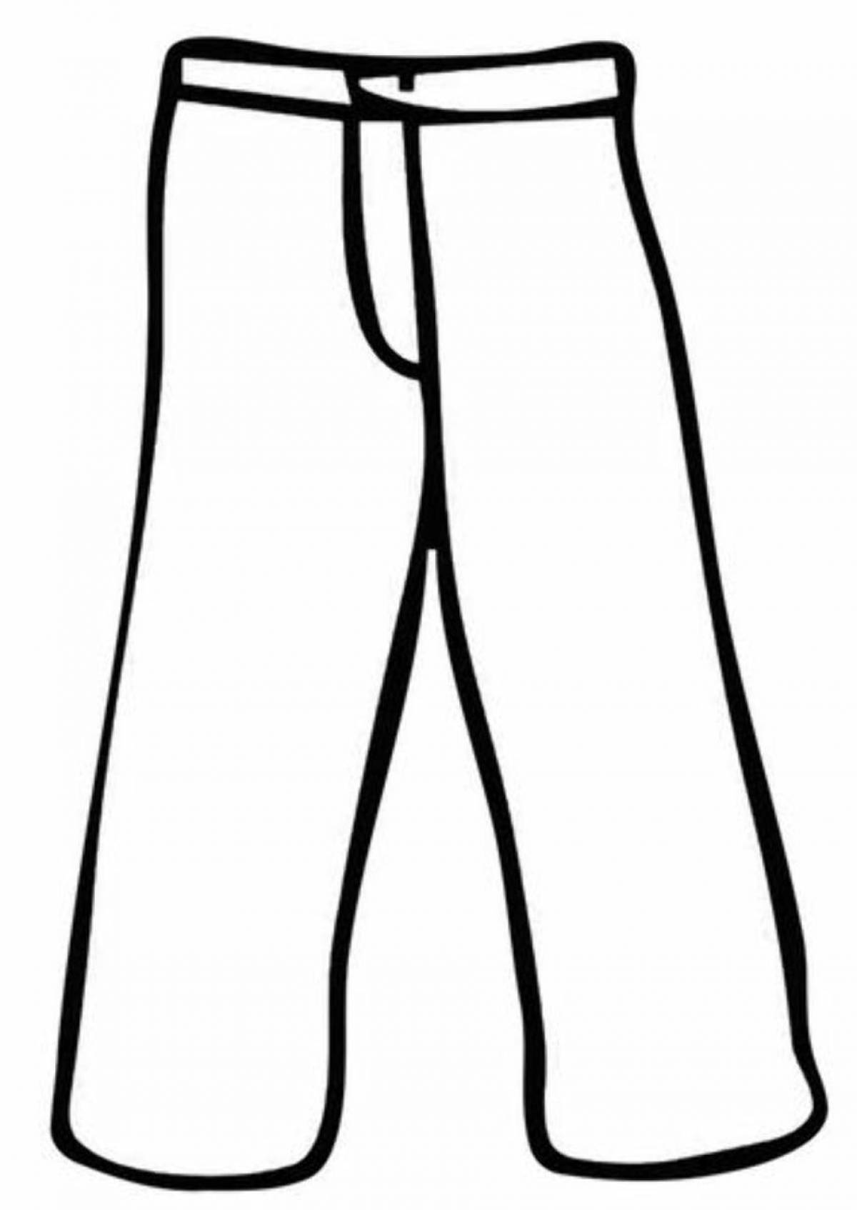 Colorful pants coloring page