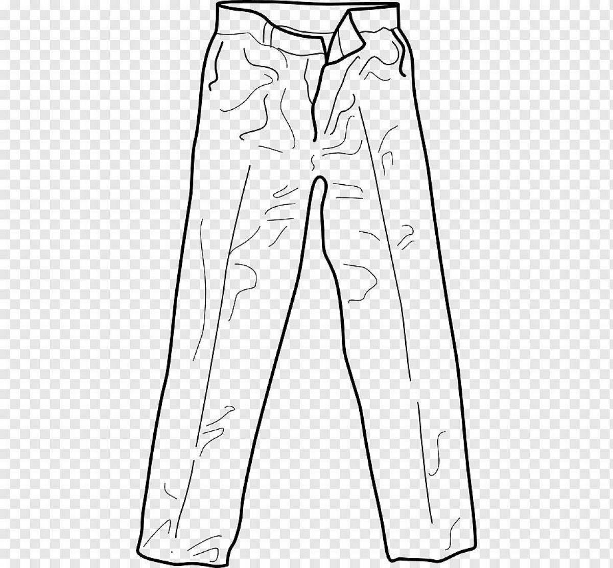 Coloring bright trousers