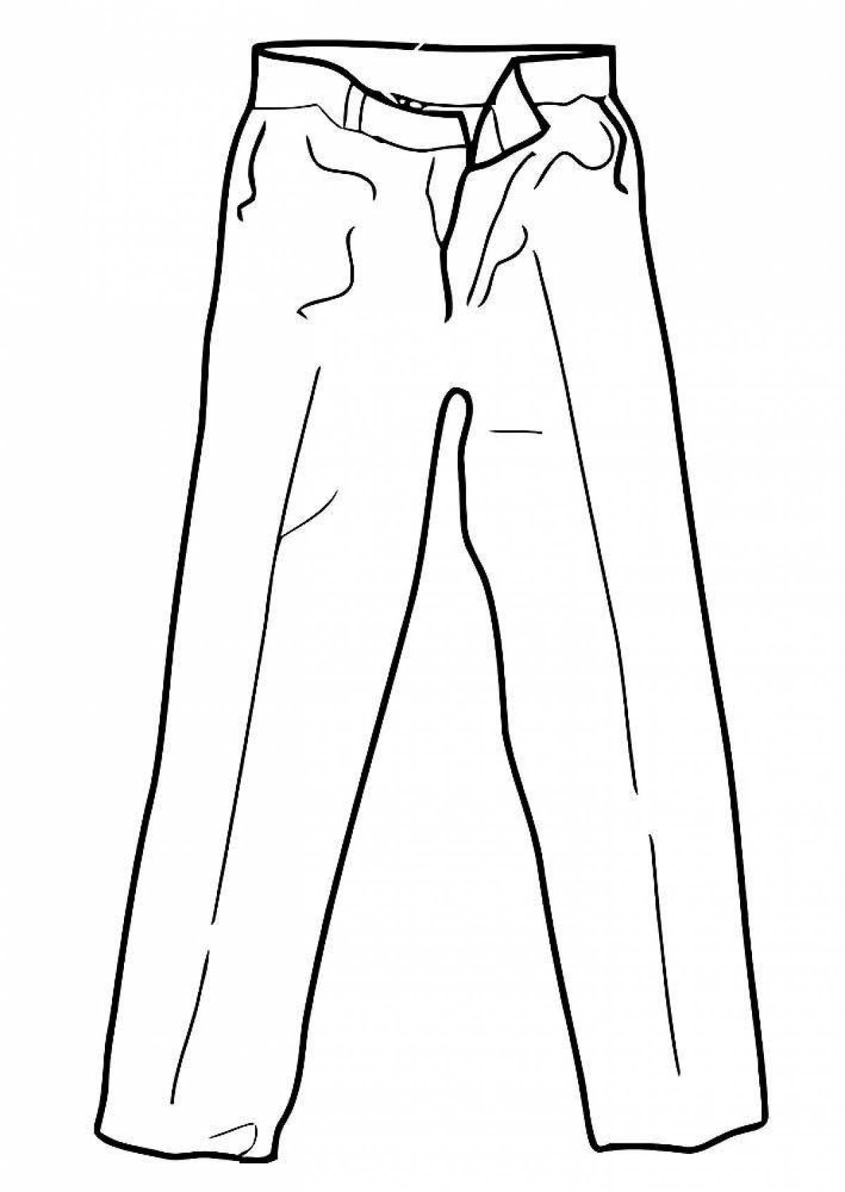 Dazzling pants coloring page