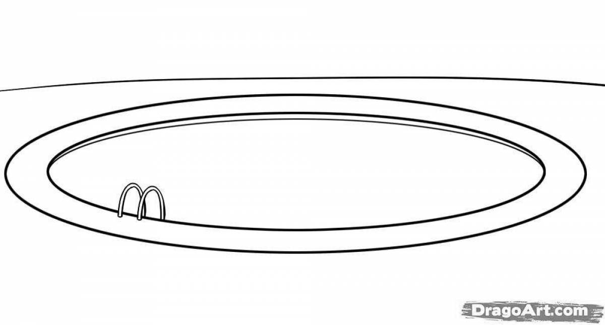 Раскраска сверкающий бассейн
