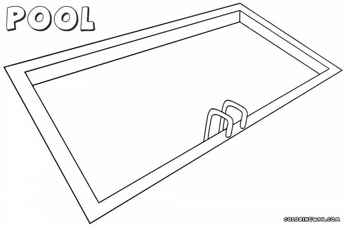 Great swimming pool coloring page