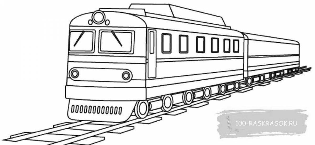 Splendid locomotive coloring page