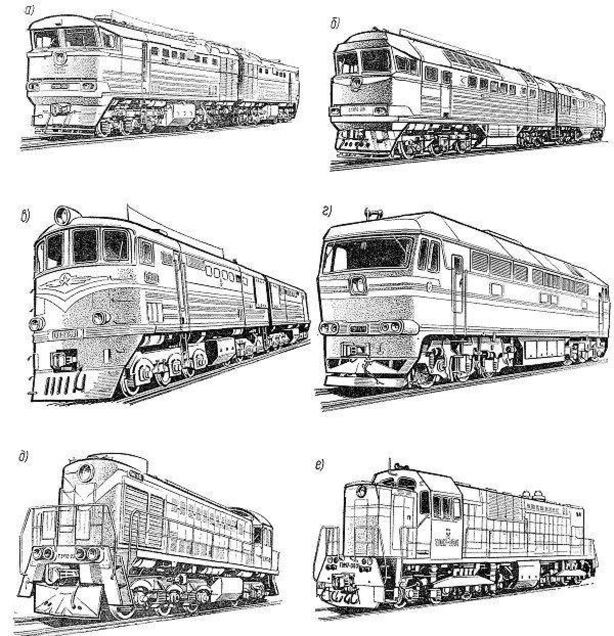 Coloring elegant locomotive