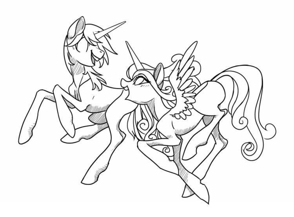 Flawless Alicorn Coloring Page